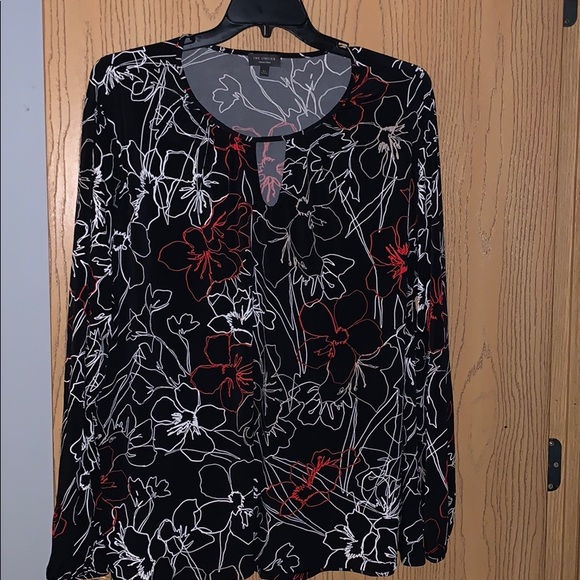 The Limited Tops - The Limited black, red and white blouse